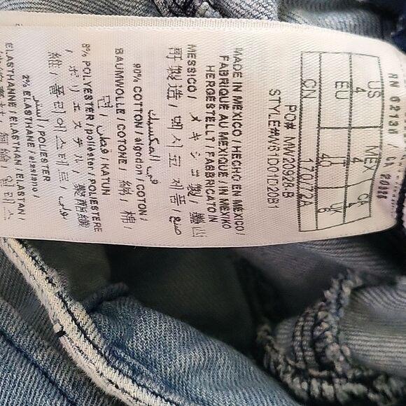 GUESS Jumpsuit Los Angeles Overalls Women's 4 Denim Skinny Leg Distress Y2K - Picture 7 of 16